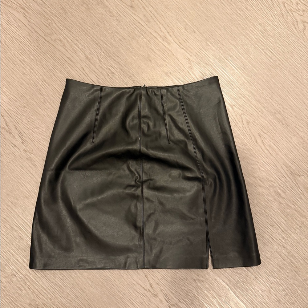 TopShop Black Leather Skirt